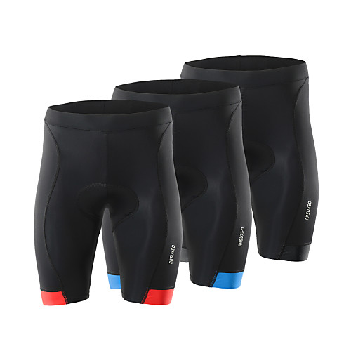

Arsuxeo Men's Cycling Padded Shorts Nylon Spandex Bike Shorts Padded Shorts / Chamois Bottoms Breathable Quick Dry Moisture Wicking Sports Solid Color Black / Red / Black / Black / Blue Mountain Bike