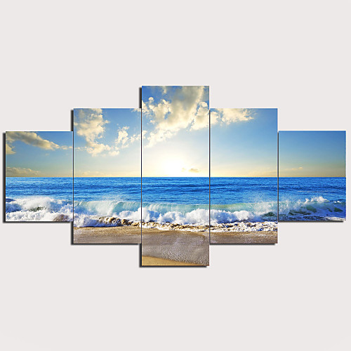 

Print Stretched Canvas Prints - Landscape Traditional Modern Five Panels Art Prints