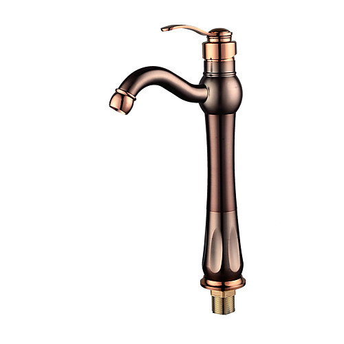 

Bathroom Sink Faucet - Waterfall Rose Gold Centerset Single Handle One HoleBath Taps