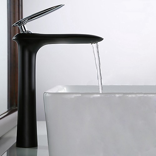 

Bathroom Sink Faucet - Widespread Black Centerset Single Handle One HoleBath Taps