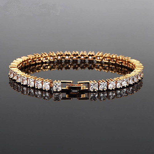 

Women's Crystal Chain Bracelet Crystal Bracelet Classic Precious Classic European Casual / Sporty Elegant Alloy Bracelet Jewelry Gold / Silver For Party Daily Street Holiday Work