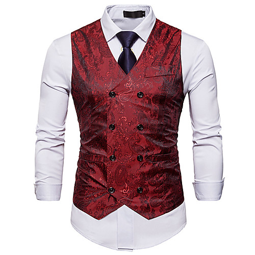 

Polyster / Poly&Cotton Blend Wedding / Daily Wear Vests / Work Embroidery / Solid Color / Geometry