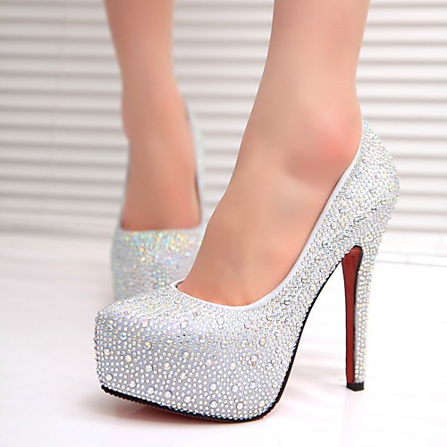 

Women's Heels Glitter Crystal Sequined Jeweled Party Heels Stiletto Heels Stiletto Heel Round Toe Minimalism Sweet Daily Office & Career Synthetics Sparkling Glitter Buckle Solid Colored Dark Red Red
