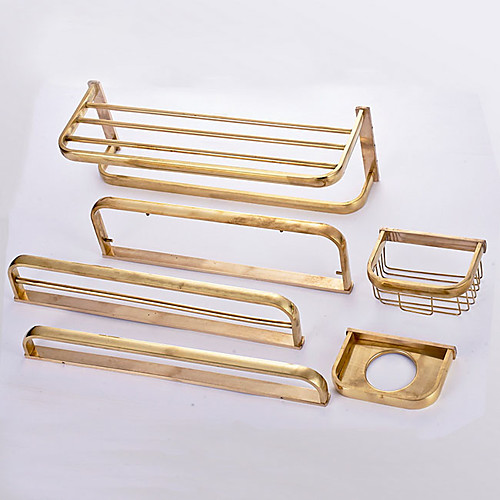 

Bathroom Accessory Set Creative Contemporary Brass 4pcs - Bathroom Wall Mounted