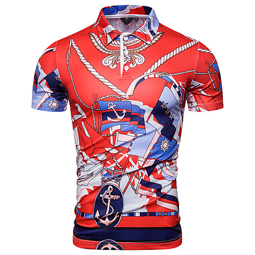 

Men's Polo Graphic Short Sleeve Daily Tops White