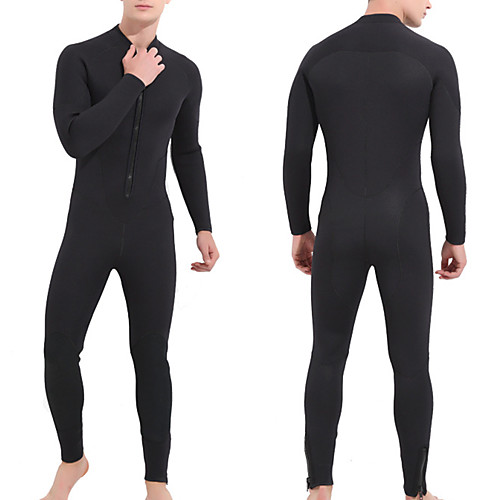 

SBART Men's Full Wetsuit 5mm SCR Neoprene Diving Suit Thermal Warm Anatomic Design Long Sleeve Front Zip - Diving Water Sports Solid Colored Autumn / Fall Winter / Micro-elastic / Athletic