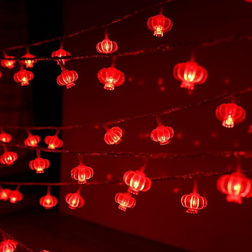 

3m 20 LEDs Lantern String Lights Red Party Holiday Decorative 5 V 1 set