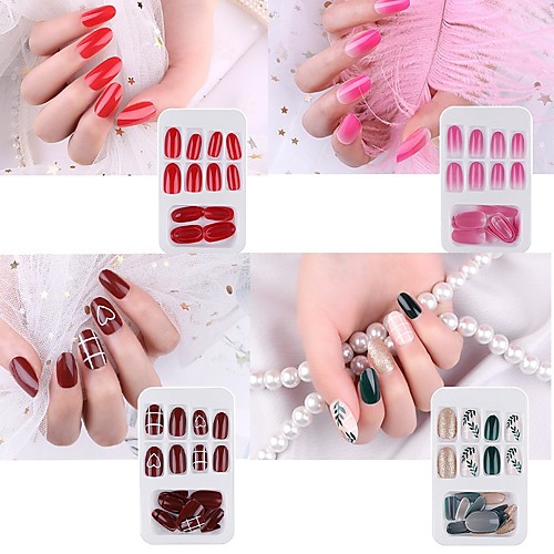

PVC(PolyVinyl Chloride) for Removable Best Quality Stylish Daily Artificial Nail Tips Full Cover Nail Tips for Finger Nail Toe Nail Finger