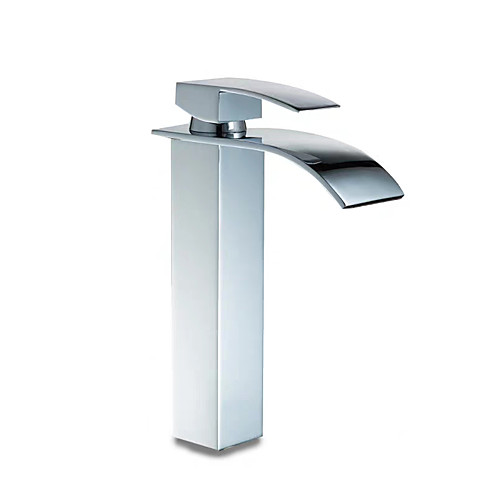 

Bathroom Sink Faucet - Waterfall Chrome Centerset Single Handle One HoleBath Taps