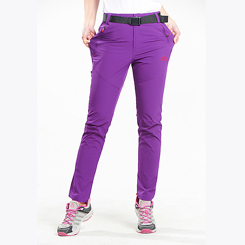 

Women's Hiking Pants Outdoor Waterproof Windproof Breathable Quick Dry Autumn / Fall Spring Summer Spandex Pants / Trousers Bottoms Camping / Hiking Hunting Fishing Black Purple M L XL XXL XXXL