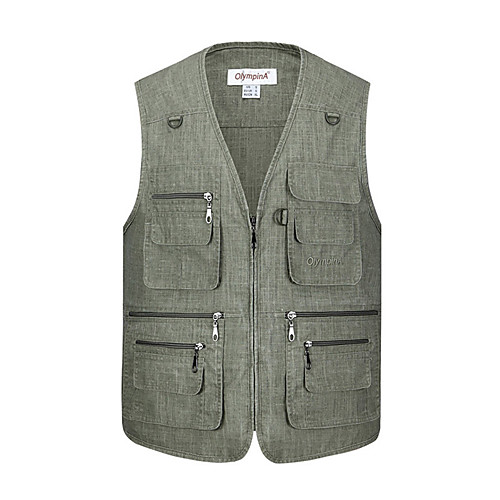 

Men's Vest / Gilet Windproof Breathability Heat Retaining Fishing Daily Wear / Cotton