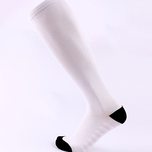 

Men's Women's Athletic Sports Socks Hiking Socks Football Socks Soccer Socks 1 Pair Summer Outdoor Breathable Quick Dry Warm Comfortable Compression Socks Long Socks Patchwork Nylon White for