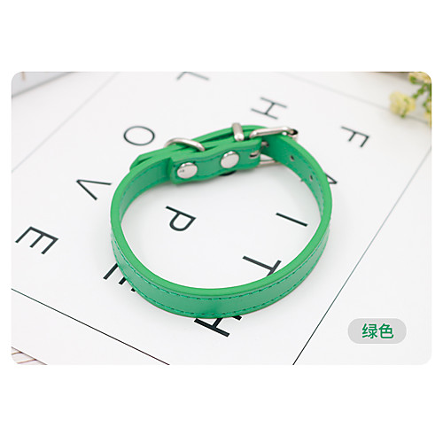 

Dog Collar Genuine Leather Green