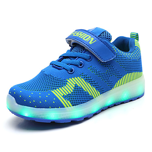

Boys' / Girls' LED / LED Shoes Knit / Faux Leather Sneakers LED Shoes Little Kids(4-7ys) / Big Kids(7years ) Walking Shoes LED / Luminous Black / Pink / Blue Spring / Summer / Rubber