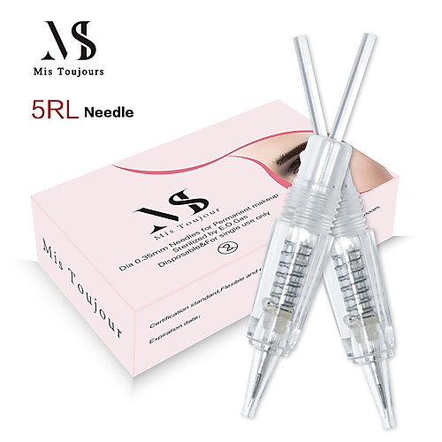 

30PCS Screw Type 5RL Microblading Needle Cartridges For Permanent Makeup Eyebrows Lip Eyeliner Machine Using