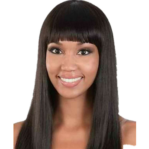 

Human Hair Lace Front Wig Free Part style Brazilian Hair Straight Black Wig 130% Density Women Women's Long Others Clytie