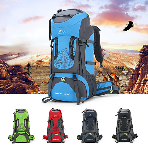 

Daofeng 70 L Hiking Backpack Waterproof Breathable Fast Dry Wear Resistance Outdoor Fishing Hiking Camping Polyester Black Red Green