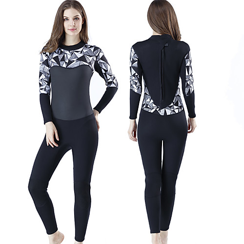 

MYLEDI Women's Full Wetsuit 3mm SCR Neoprene Diving Suit Anatomic Design High Elasticity Long Sleeve Back Zip - Swimming Water Sports Solid Colored Camo / Camouflage Autumn / Fall Spring Summer