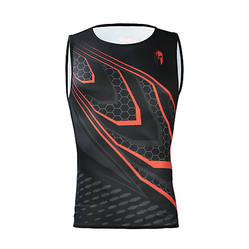 

ILPALADINO Men's Sleeveless Cycling Jersey Elastane Black Bike Jersey Top Mountain Bike MTB Breathable Quick Dry Moisture Wicking Sports Clothing Apparel