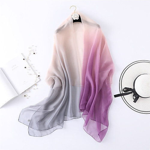 

Sleeveless Shawls / Scarves Chiffon / Tulle Wedding / Party / Evening Women's Wrap / Women's Scarves With Color Block