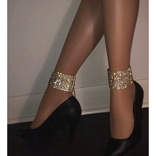 

Ankle Bracelet Luxury Women's Body Jewelry For Daily Carnival Imitation Diamond Gold Silver 1pc