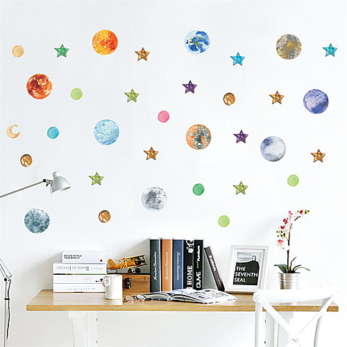 

Stars Wall Stickers Plane Wall Stickers Decorative Wall Stickers, PVC Home Decoration Wall Decal Wall Decoration 1pc / Removable 9030cm