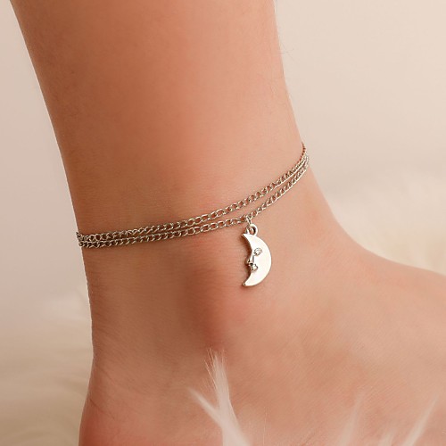 

Ankle Bracelet Simple Women's Body Jewelry For Party Daily Alloy Silver 1pc