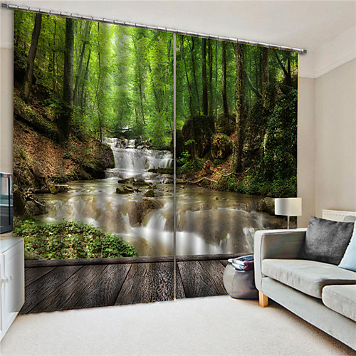 

3D Print Privacy Two Panels Curtain Living Room Curtains