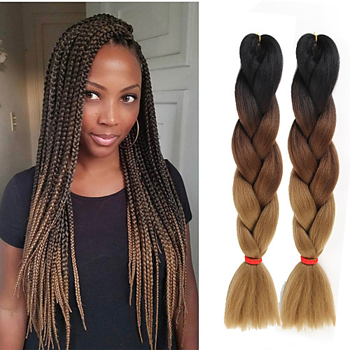 

Braiding Hair Straight Jumbo Synthetic Hair 3 Pieces Hair Braids Natural Color 24 inch 24 Heat Resistant Synthetic 100% kanekalon hair Dailywear African Braids