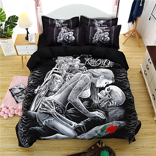 

Home Textiles 3D Bedding Set Duvet Cover with Pillowcase 2/3pcs Bedroom Duvet Cover Sets Bedding skull