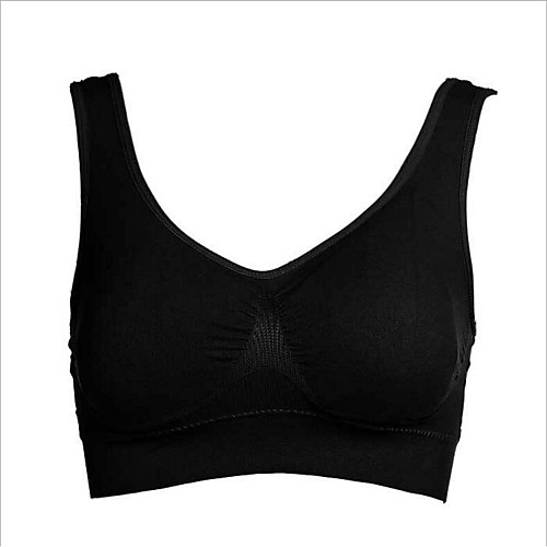 

Women's Sports Bra Top Bralette Elastane Running Breathable Quick Dry Reflective Strips No Padded Black White Classic / Sweat-wicking