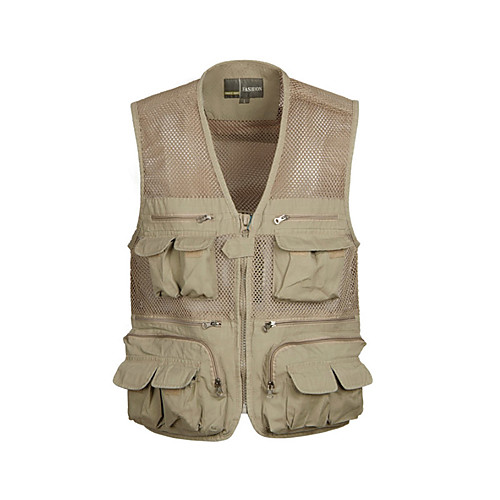 

Men's Vest / Gilet Windproof Breathability Heat Retaining Fishing Daily Wear / Cotton