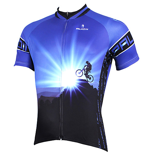 

21Grams Men's Short Sleeve Cycling Jersey Polyester Purple Yellow Red Bike Jersey Top Mountain Bike MTB Road Bike Cycling Breathable Quick Dry Ultraviolet Resistant Sports Clothing Apparel / Stretchy