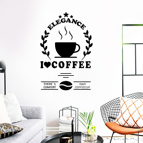 

Coffee Wall Stickers Words & Quotes Wall Stickers Decorative Wall Stickers PVC Home Decoration Wall Decal Wall Decoration 1pc