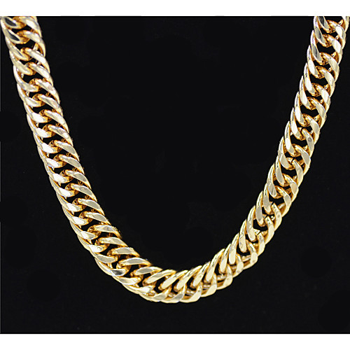 

Men's Women's Gold Chain Necklace Statement Necklace Chains Layered Totem Series XOXO Statement Punk Trendy Rock 18K Gold Plated Chrome 24K Gold Plated Gold 70 cm Necklace Jewelry 1pc For Carnival