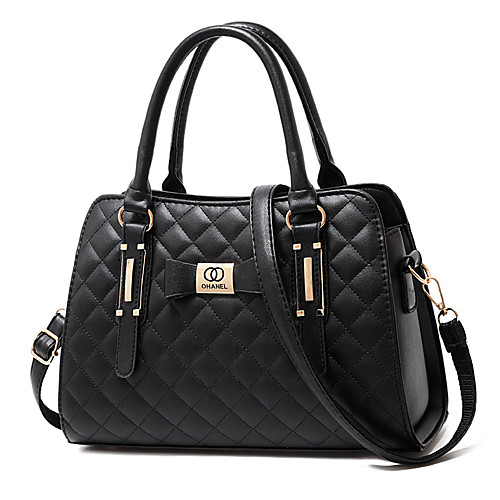 

Women's Zipper / Tassel PU(Polyurethane) / PU Top Handle Bag Solid Color Black / Wine / White / Fall & Winter