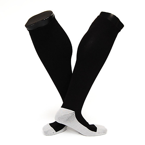 

Men's Women's Athletic Sports Socks Hiking Socks Running Socks Football Socks 1 Pair Outdoor Breathable Quick Dry Warm Comfortable Compression Socks Long Socks Nylon Black Blue Green for Climbing