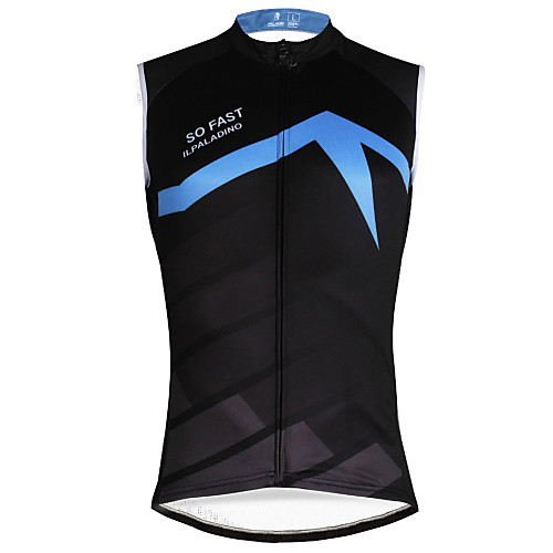 

ILPALADINO Men's Sleeveless Cycling Jersey Black / Blue Bike Vest / Gilet Jersey Tank Top Mountain Bike MTB Road Bike Cycling Quick Dry Sports Clothing Apparel / Stretchy