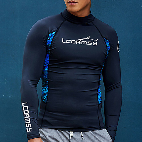 

LCDRMSY Men's Rash Guard Sun Shirt Swim Shirt UV Sun Protection Quick Dry Long Sleeve Swimming Diving Surfing Painting Spring & Fall Summer / Micro-elastic