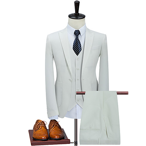 

Tuxedos Standard Fit Notch Single Breasted One-button Polyester / Cotton Blend / Polyster Solid Colored