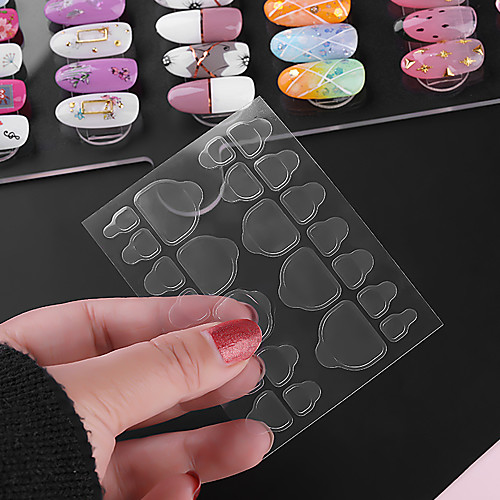 

3PCS Transparent Double Sided Adhesive Tapes Stickers False Fake Nails Sticker Nail Tips Extension Stick Tools