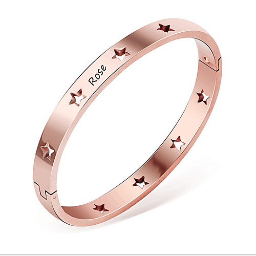 

Personalized Customized Bracelet Titanium Steel Classic Name Engraved Gift Promise Festival Rectangle Heart Shape 1pcs Gold Silver Rose Gold / Laser Engraving