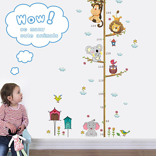 

Animals Wall Stickers Animal Wall Stickers Height Stickers, PVC Home Decoration Wall Decal Wall Decoration 1pc / Removable 9030cm