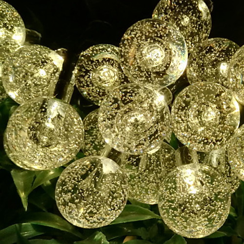 

4.6m String Lights 30 LEDs 1 set Warm White Decorative Solar Powered