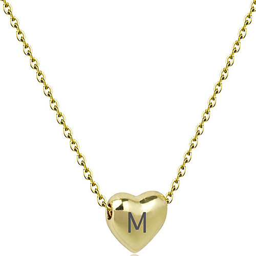 

Personalized Customized Necklace Name Necklace Stainless Steel Engraved Heart Gift Promise Festival Heart Shape 1pcs Gold Silver / Laser Engraving