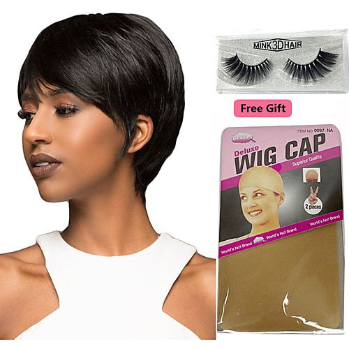 

Remy Human Hair U Part Wig Short Bob Side Part style Brazilian Hair Natural Straight Black Wig 150% Density Soft Adjustable Women Best Quality Lovely Women's Short Human Hair Lace Wig Modernfairy Hair