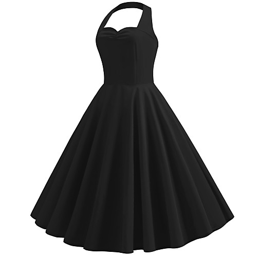 

Audrey Hepburn Retro Vintage 1950s Dress Masquerade Women's Costume Black / Ink Blue / Red Vintage Cosplay Party