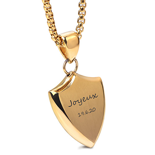 

Personalized Customized Necklace Name Necklace Stainless Steel Classic Name Engraved Gift Promise Festival 1pcs Gold Silver / Laser Engraving
