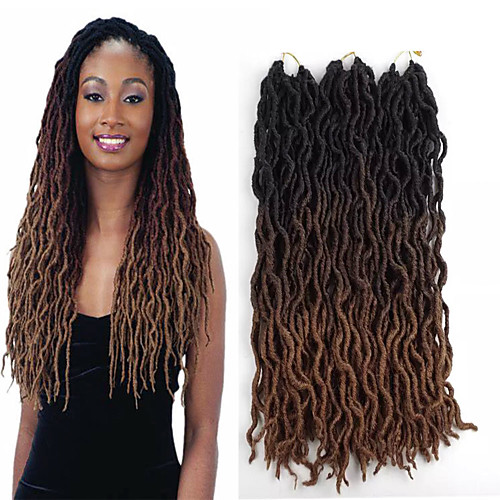 

Braiding Hair Curly Dreadlocks / Faux Locs Crochet Hair Braids Synthetic Extentions Synthetic Hair 3 Pieces Hair Braids Natural Color 18 inch 18 Synthetic Dreadlock Extensions Dreads Locs Party