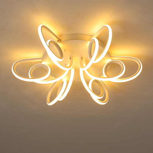 Led Modern Flush Mount Lights Led Ceiling Lights For Bedroom Living Room Kids Room Black White Painted Warm White White Dimmable With Remote